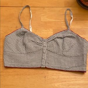 Intimately Free People Striped Cotton Bralette